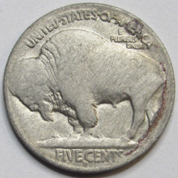 1916 D Buffalo Nickel - antique Denver mintmark American bison nickel