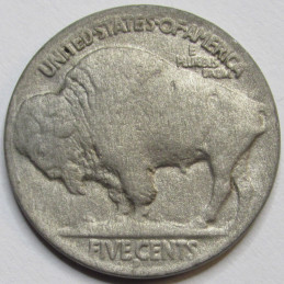 1917 D Buffalo Nickel - antique Denver mintmark American bison coin