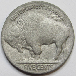 1917 S Buffalo Nickel - antique San Francisco mintmark American bison coin