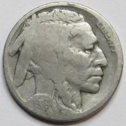 1918 D Buffalo Nickel - antique better date Denver mintmark American bison coin