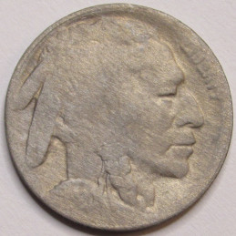 1920 D Buffalo Nickel - antique Denver mintmark bison nickel