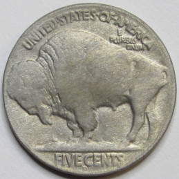 1920 D Buffalo Nickel - antique Denver mintmark bison nickel