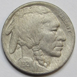 1921 S Buffalo Nickel - antique key date San Francisco mintmark bison nickel