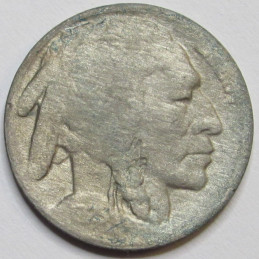 1925 D Buffalo Nickel - antique Denver mintmark American bison coin