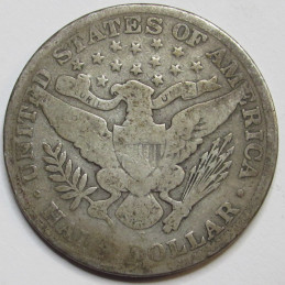 1911 S Barber Half Dollar - antique San Francisco mintmark American silver half