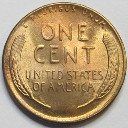 1945 S Lincoln Wheat Cent - antique San Francisco mintmark uncirculated wheat penny