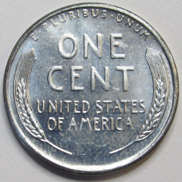 1943 S Lincoln Wheat Cent - antique steel uncirculated San Francisco mintmark wheat penny