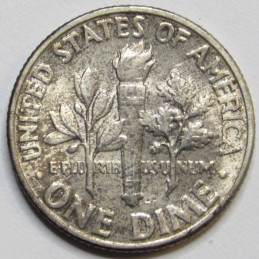 1951 Roosevelt Dime - antique higher grade uncirculated silver dime