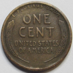 1917 S Lincoln Wheat Cent - antique San Francisco mintmark American penny
