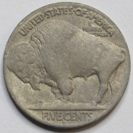 1916 S Buffalo Nickel - antique San Francisco mintmark American bison coin