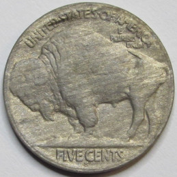 1919 S Buffalo Nickel - antique San Francisco mintmark American bison coin