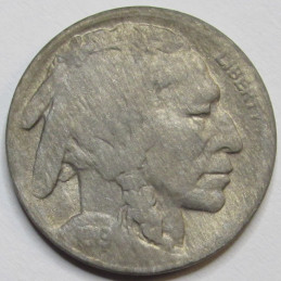 1919 S Buffalo Nickel - antique San Francisco mintmark Indian nickel