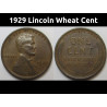 1929 Lincoln Wheat Cent - antique higher grade American wheat penny