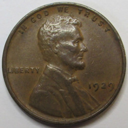 1929 Lincoln Wheat Cent - antique higher grade American wheat penny