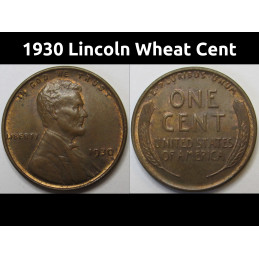 1930 Lincoln Wheat Cent - higher grade American wheat penny