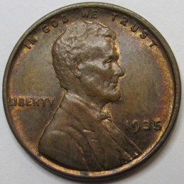 1935 Lincoln Wheat Cent - antique higher grade American wheat penny