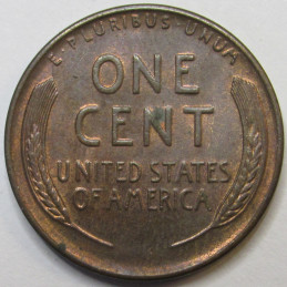 1937 S Lincoln Wheat Cent - higher grade San Francisco mintmark wheat penny