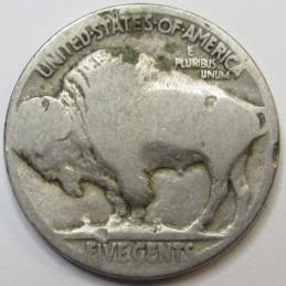 1915 Buffalo Nickel - antique early date American Indian five cent coin