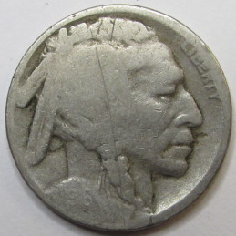1916 S Buffalo Nickel - antique San Francisco mintmark American Indian coin
