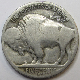 1916 S Buffalo Nickel - antique San Francisco mintmark American Indian coin