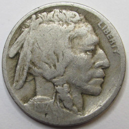 1917 Buffalo Nickel - antique American Indian five cent coin