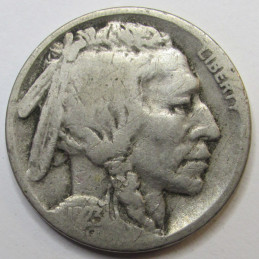 1923 S Buffalo Nickel - antique San Francisco mintmark American Indian coin