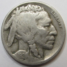 1924 D Buffalo Nickel - antique Denver mintmark American Indian coin