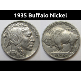 1935 Buffalo Nickel - higher grade American Indian coin