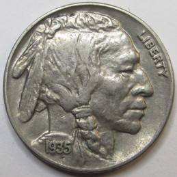 1935 Buffalo Nickel - higher grade American Indian coin