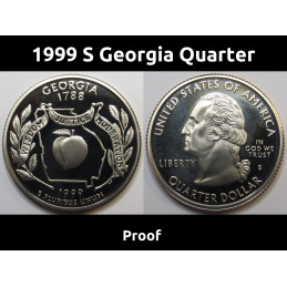 1999 S Georgia Quarter - proof finish Washington state quarter from San Francisco mint