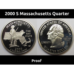 2000 S Massachusetts Quarter - brilliant proof state quarter