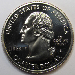 2001 S Kentucky Quarter - brilliant proof finish Washington state quarter with San Francisco mintmark