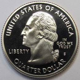 2001 S Vermont Quarter - brilliant proof San Francisco mintmark Washington state quarter