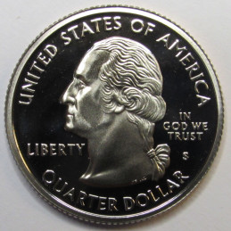 2002 S Indiana Quarter - brilliant proof finish S mintmark Washington state quarter