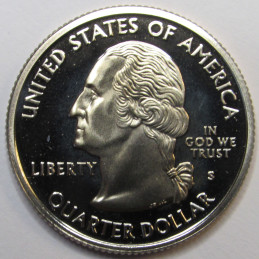 2002 S Mississippi Quarter - brilliant proof finish San Francisco mintmark state quarter