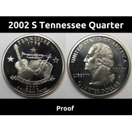 2002 S Tennessee Quarter - brilliant proof finish American state quarter