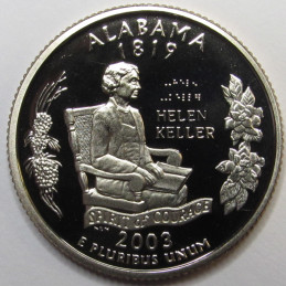 2003 S Alabama Quarter - brilliant proof finish Washington state quarter