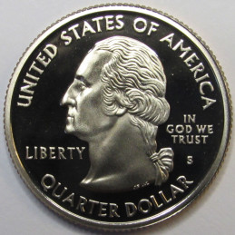 2003 S Illinois Quarter - brilliant proof finish lustrous Washington state quarter