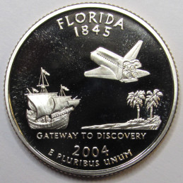 2004 S Florida Quarter - brilliant proof finish Washington state quarter