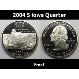 2004 S Iowa Quarter - brilliant proof finish San Francisco mintmark state quarter