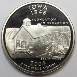 2004 S Iowa Quarter - brilliant proof finish San Francisco mintmark state quarter