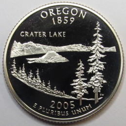2005 S Oregon Quarter - brilliant proof finish American state quarter