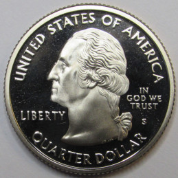 2005 S West Virginia Quarter - brilliant proof finish S mintmark Washington state quarter