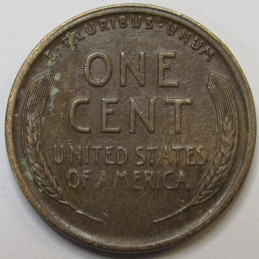 1917 S Lincoln Wheat Cent - antique San Francisco mintmark American wheat penny