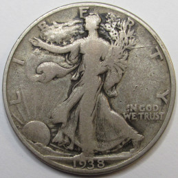 1938 D Walking Liberty Half Dollar
