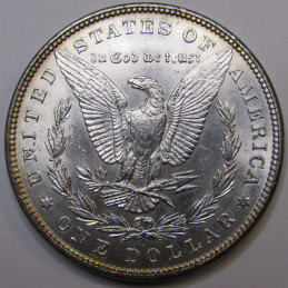 1887 Morgan Dollar - uncirculated toned American silver dollar coin