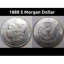 1888 S Morgan Dollar - low mintage San Francisco mintmark silver dollar