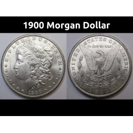 1900 Morgan Dollar - antique turn of the century American silver dollar