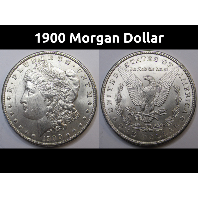1900 Morgan Dollar - antique turn of the century American silver dollar 1900 Morgan Dollar - antique turn of the century American silver dollar