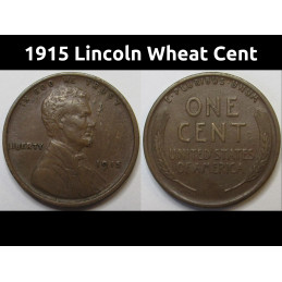 1915 Lincoln Wheat Cent - higher grade American wheat penny